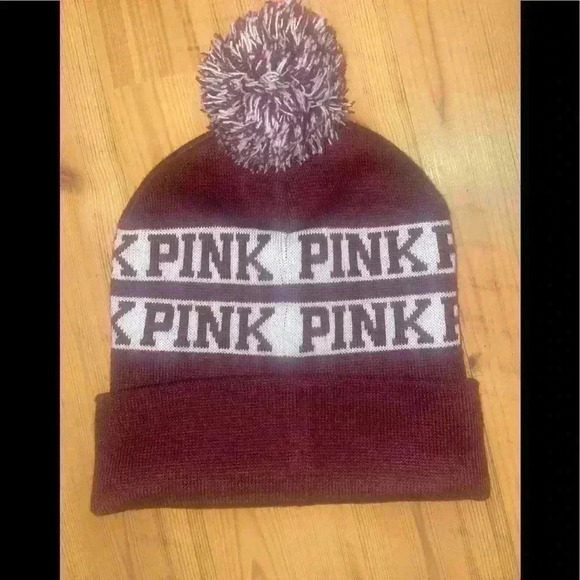 Victoria’s Secret Pink Maroon Winter Hat - Picture 1 of 3